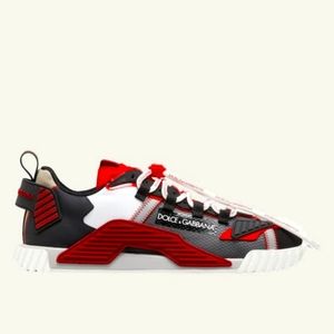 Dolce and Gabbana Men's Multicolored Mix-media Low Top Sneakers.